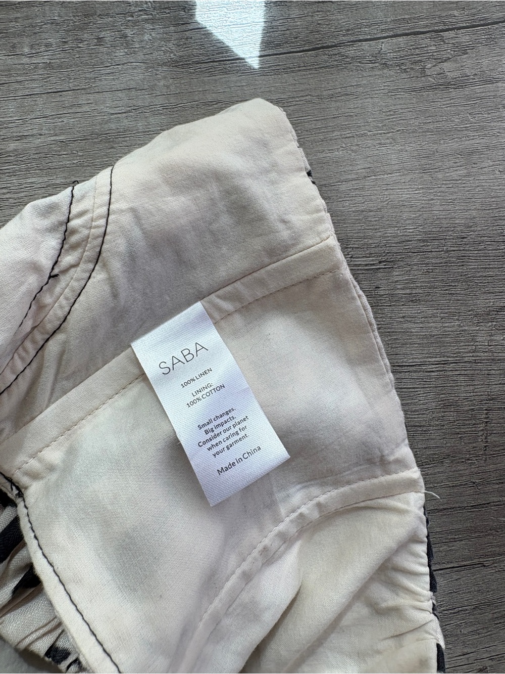 Saba Ines Gathered Strap Floral Linen Bodice Cropped Tank Top - Picture 4 of 4
